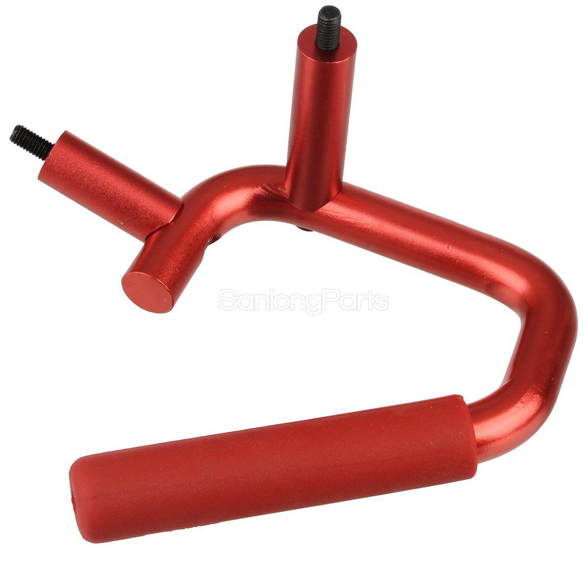 Pair Red Solid Steel Front Grab Bar Handles For Jeep Wrangler JK 2007-2017
