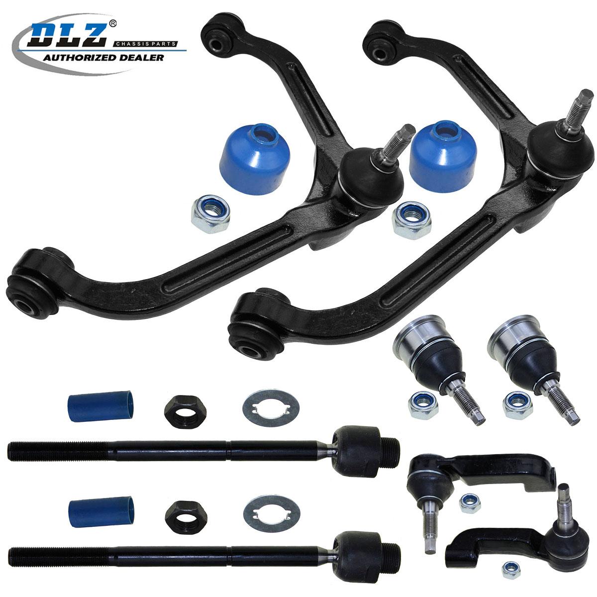 DLZ 8 Front Suspension Kit-2 Upper Control Arm Ball Joint Assembly 2 Lower Ball Joint 2 Inner 2 Outer Tie Rod End Compatible with 2002 2003 2004 Jeep Liberty K3199 ES3536 ES3535 EV402 K3198