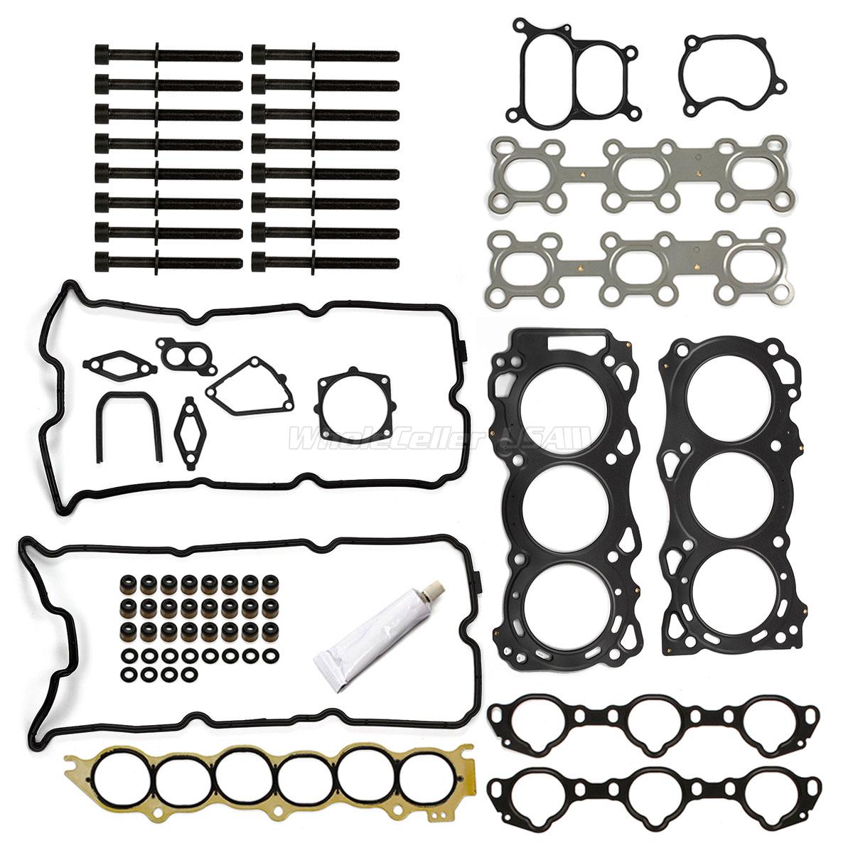 Cylinder Head Gasket Bolts kit For 02-09 Nissan Altima Maxima 3.5L VQ35DE