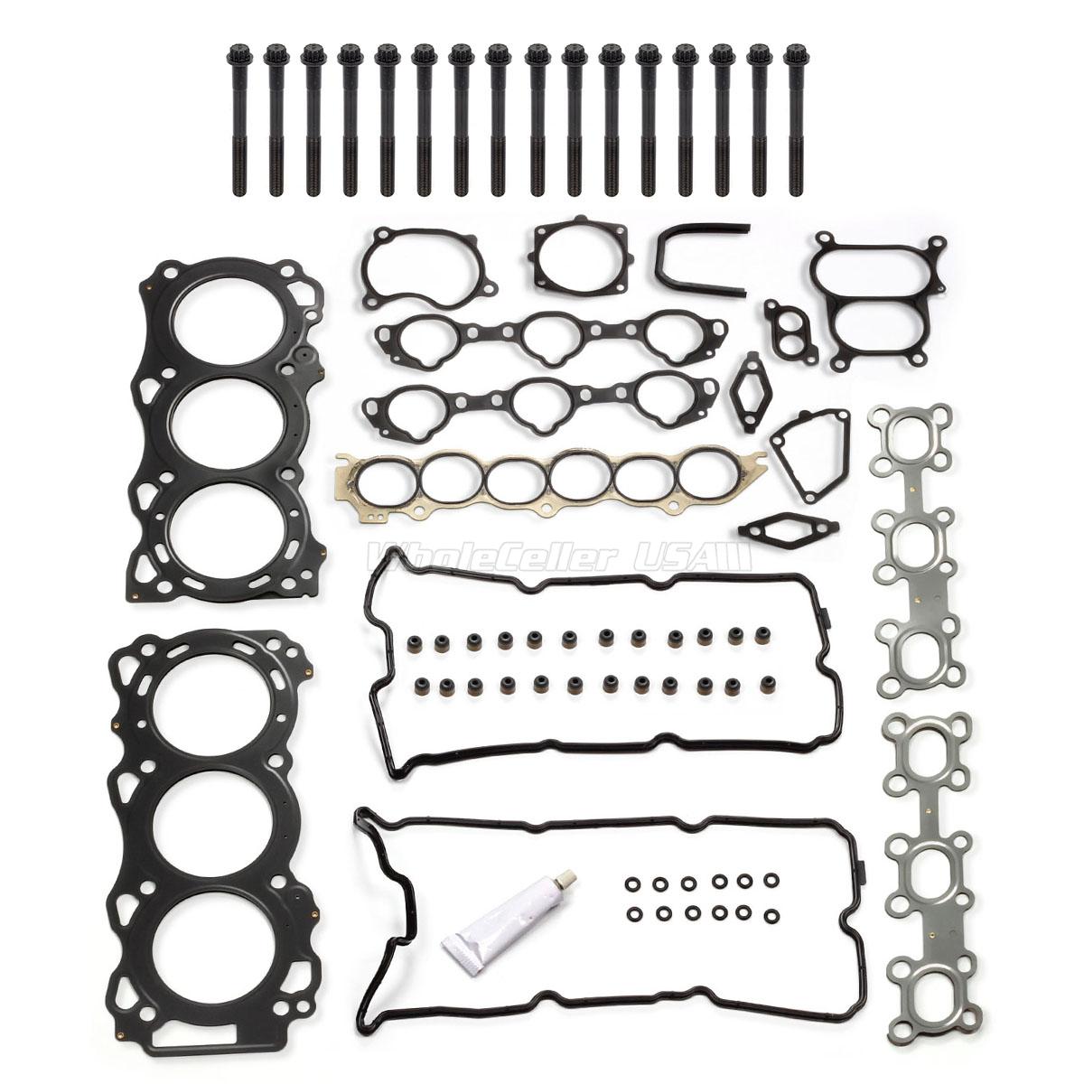 Cylinder Head Gasket Bolts kit For 02-09 Nissan Altima Maxima 3.5L VQ35DE