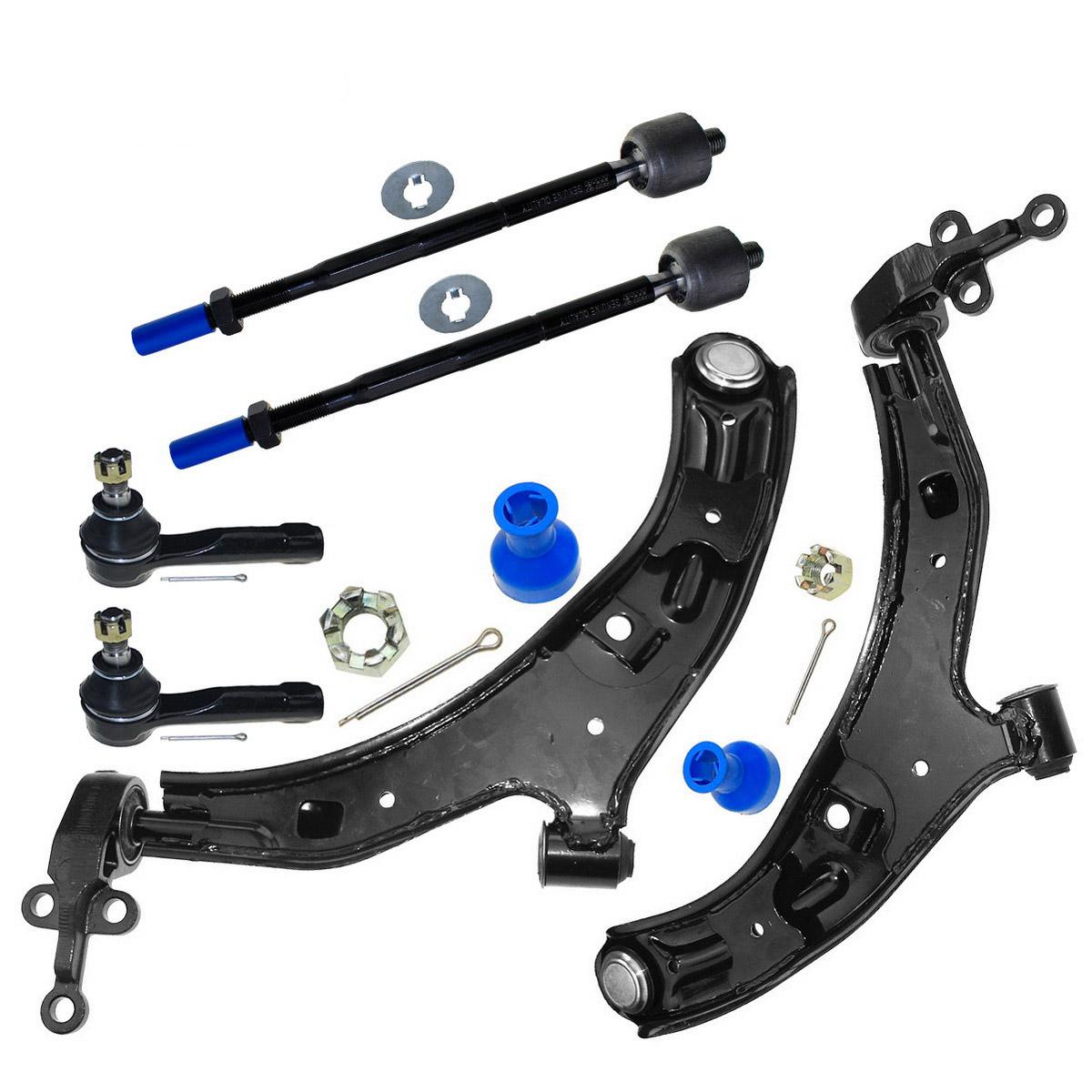 6x Front Control Arm Ball Joint Tie Rod Ends Suspension for Nissan