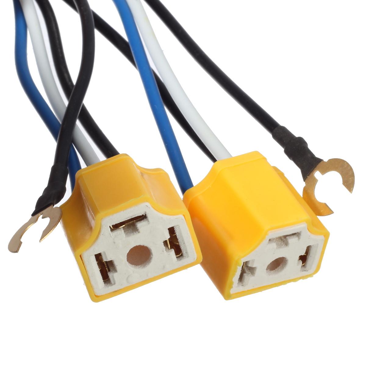 1x CERAMIC H4 HEADLIGHT RELAY WIRING HARNESS 2 HEADLAMP LIGHT BULB