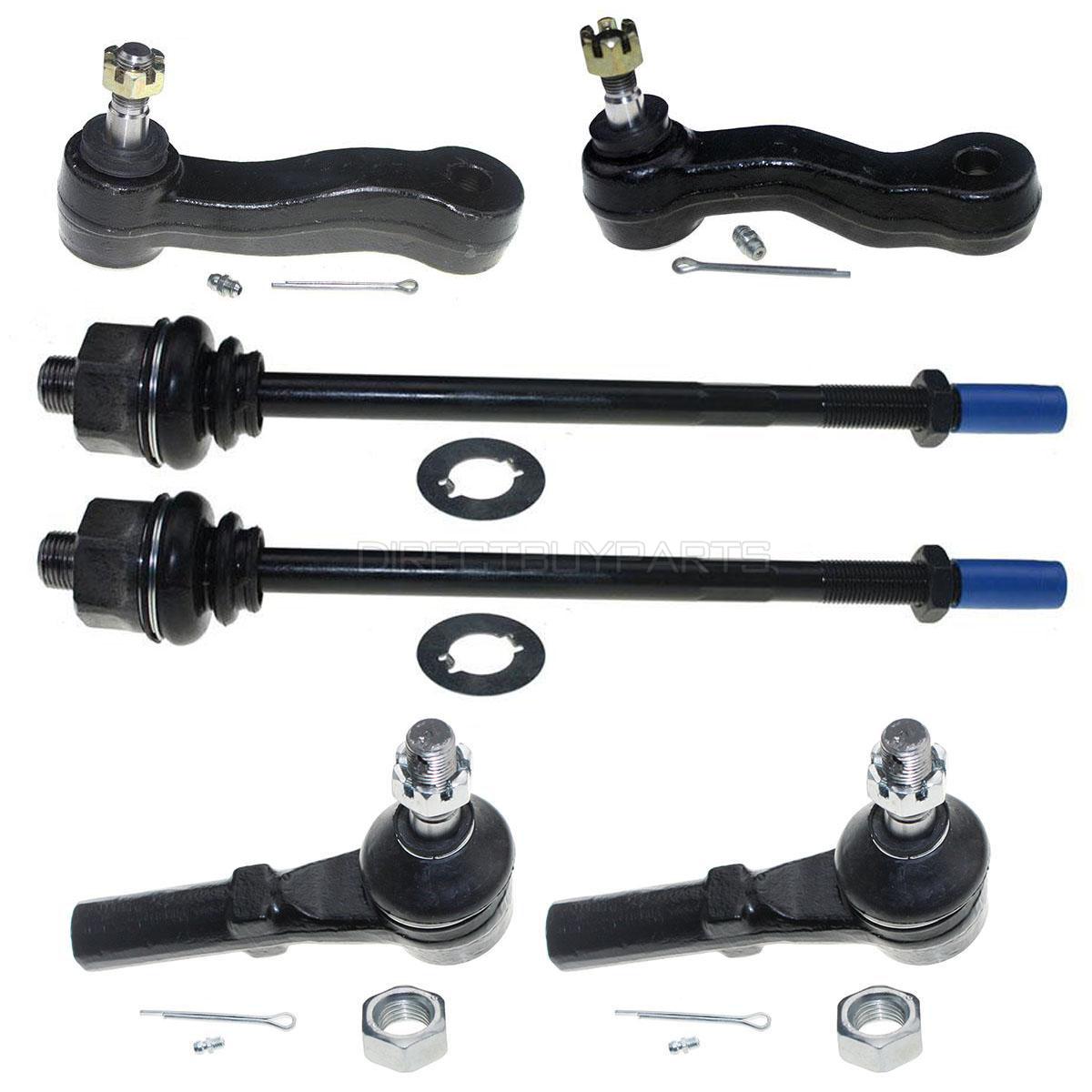 6 Pcs Inner & Outer Tie Rod End Idler & Pitman Arms Kit for 2WD & 4WD ...