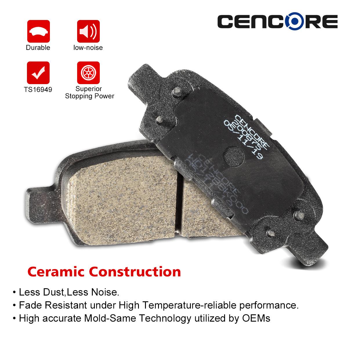 (4) Rear Set Rear Brake Pads Ceramic Brake Pads Kit For Nissan Sentra