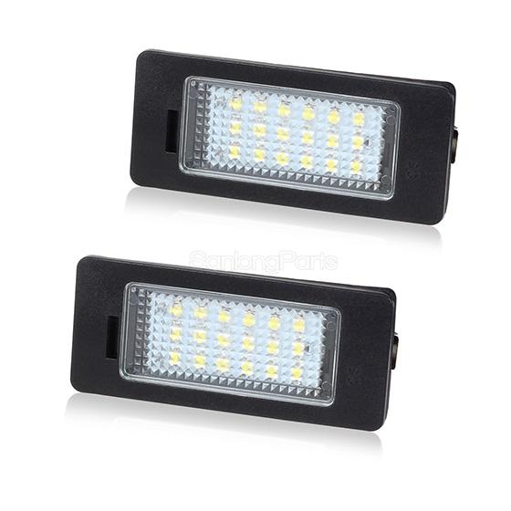 Canbus White Led Rear License Plate Lights Lamp For Audi