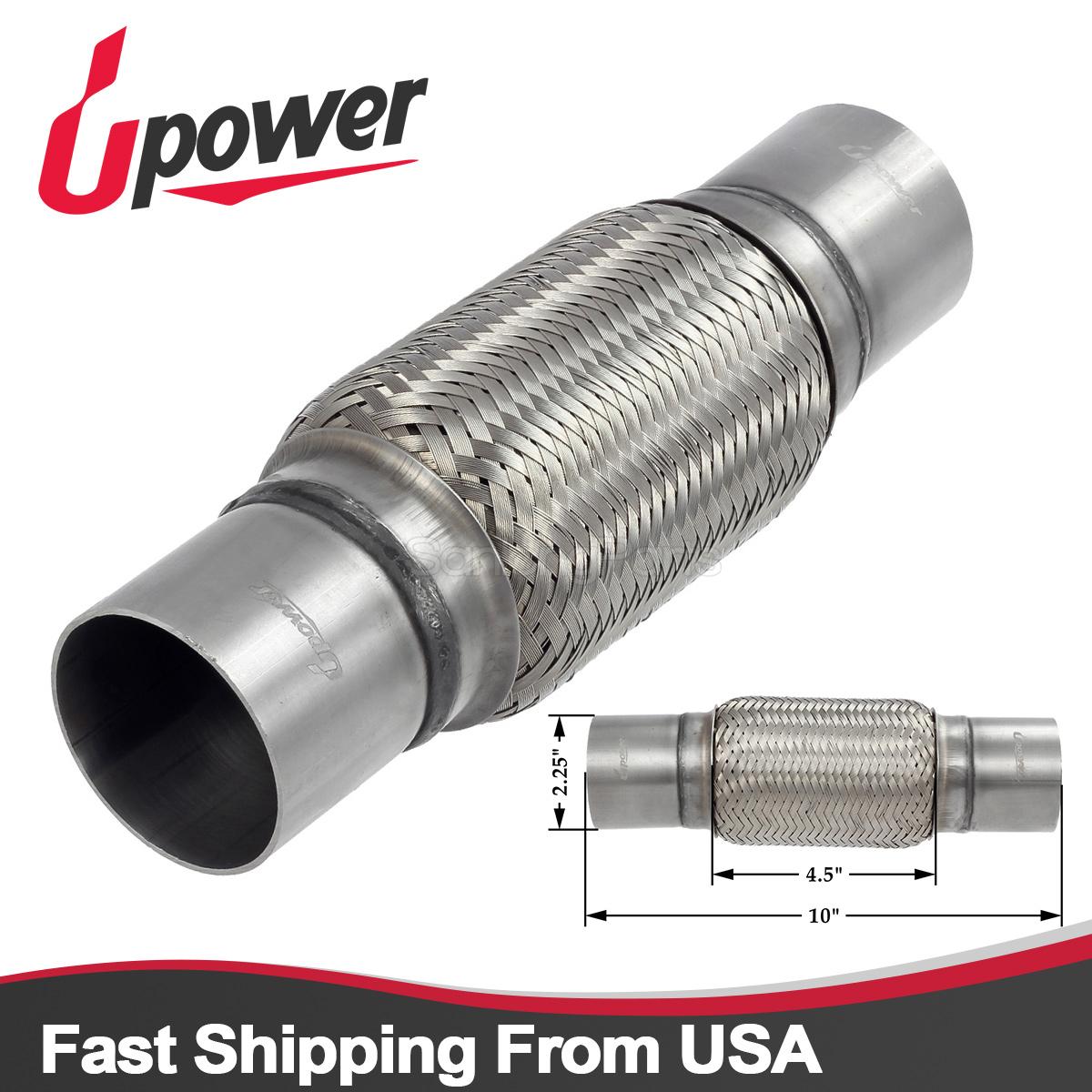 22506DN 2 1//4/" Exhaust Flex Pipe Stainless Double Braid 2.25/" x 6/" 10/" Long