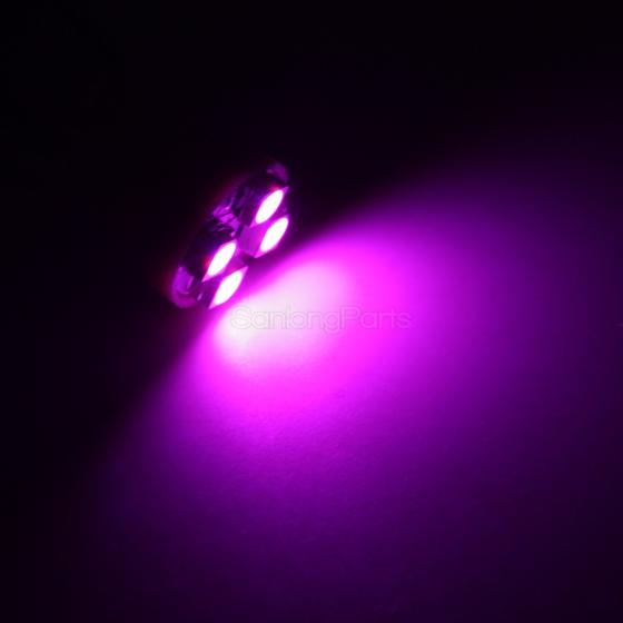 20x Bright Pink Purple Instrument Panel Cluster Speedo Dash 4-SMD LED Light Bulb