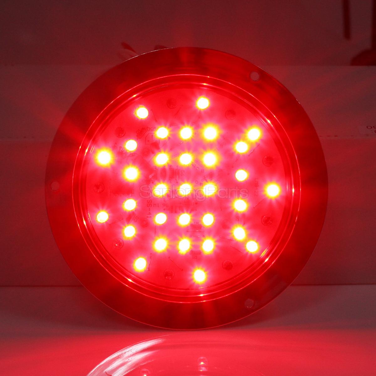 4 Inch Flange Mount Sealed Red Stop Turn Tail Stt Light