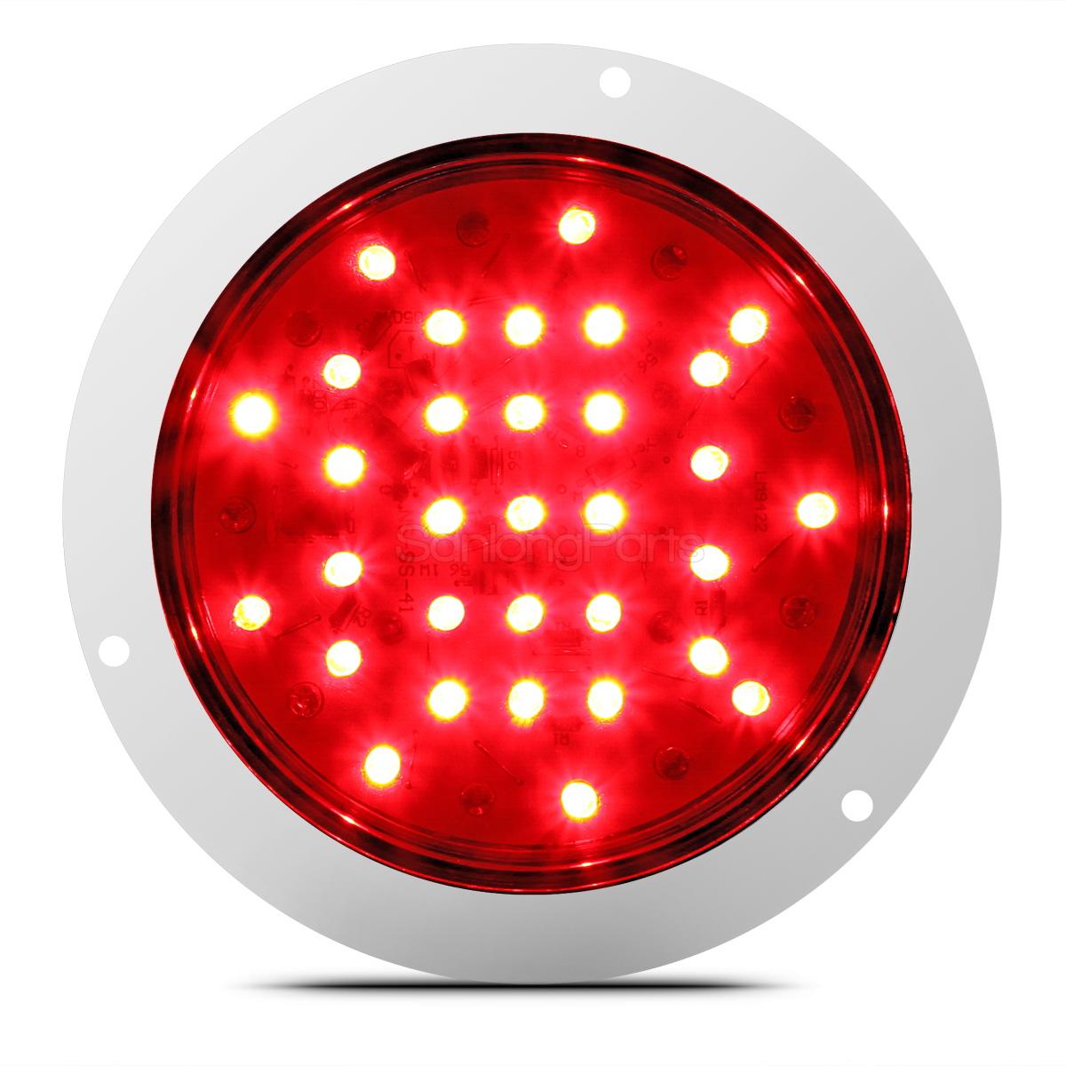 4 Inch Flange Mount Sealed Red Stop Turn Tail Stt Light