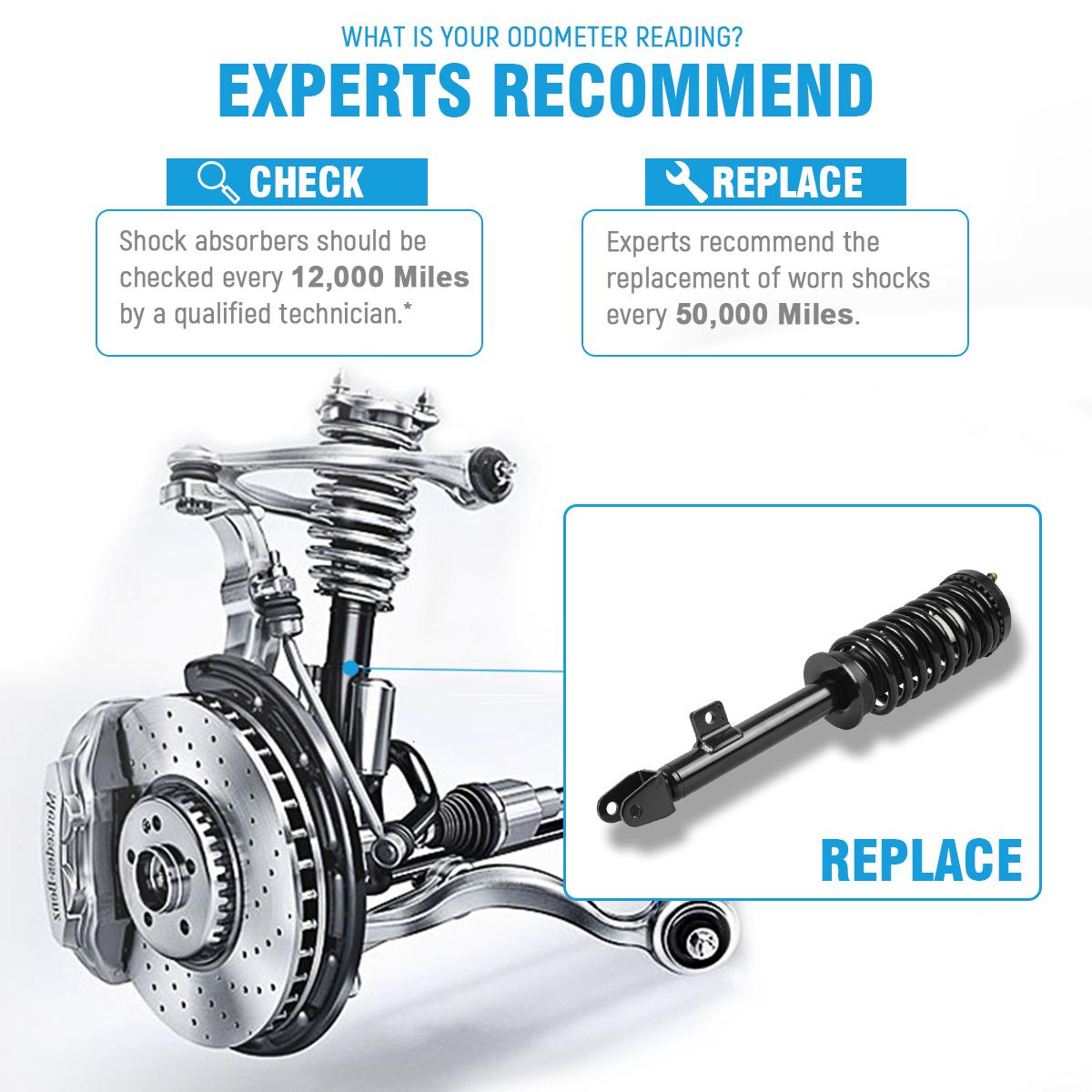 Tuparts Struts Front Driver And Passenger Side Complete Strut Spring Assembly Fit For 05 10