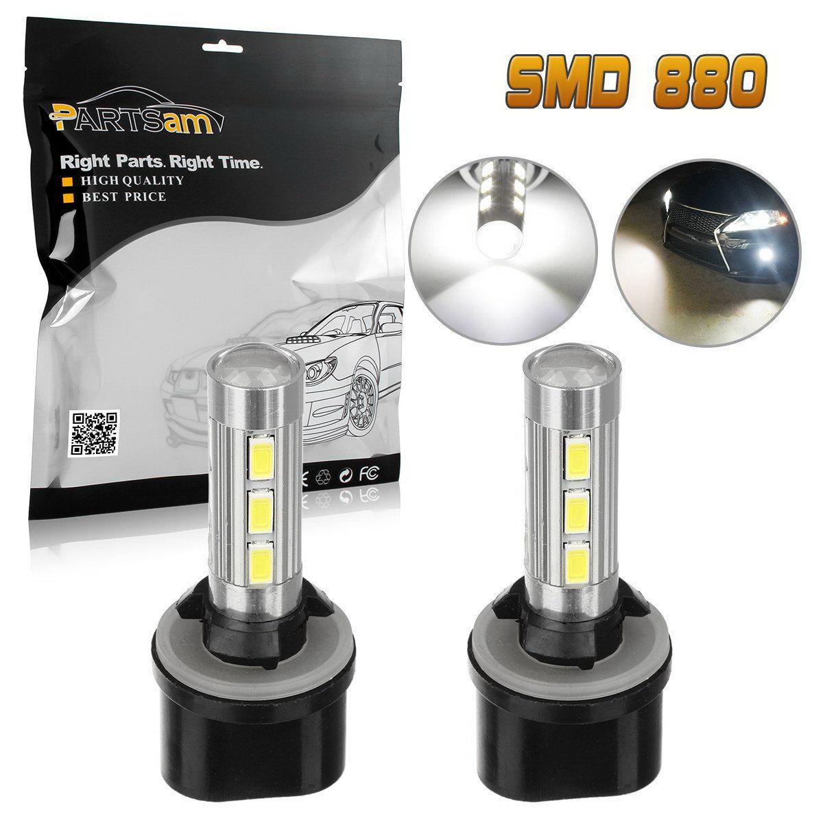 2* 880 899 6000K Super White CREE 50W High Power LED Fog Light Driving Bulbs CA