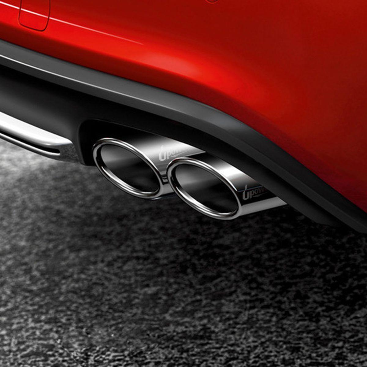 black exhaust tips 3 inlet 4 outlet