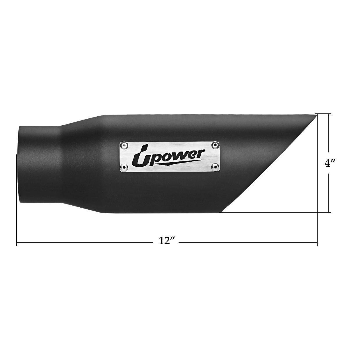 black exhaust tips 3 inlet 4 outlet