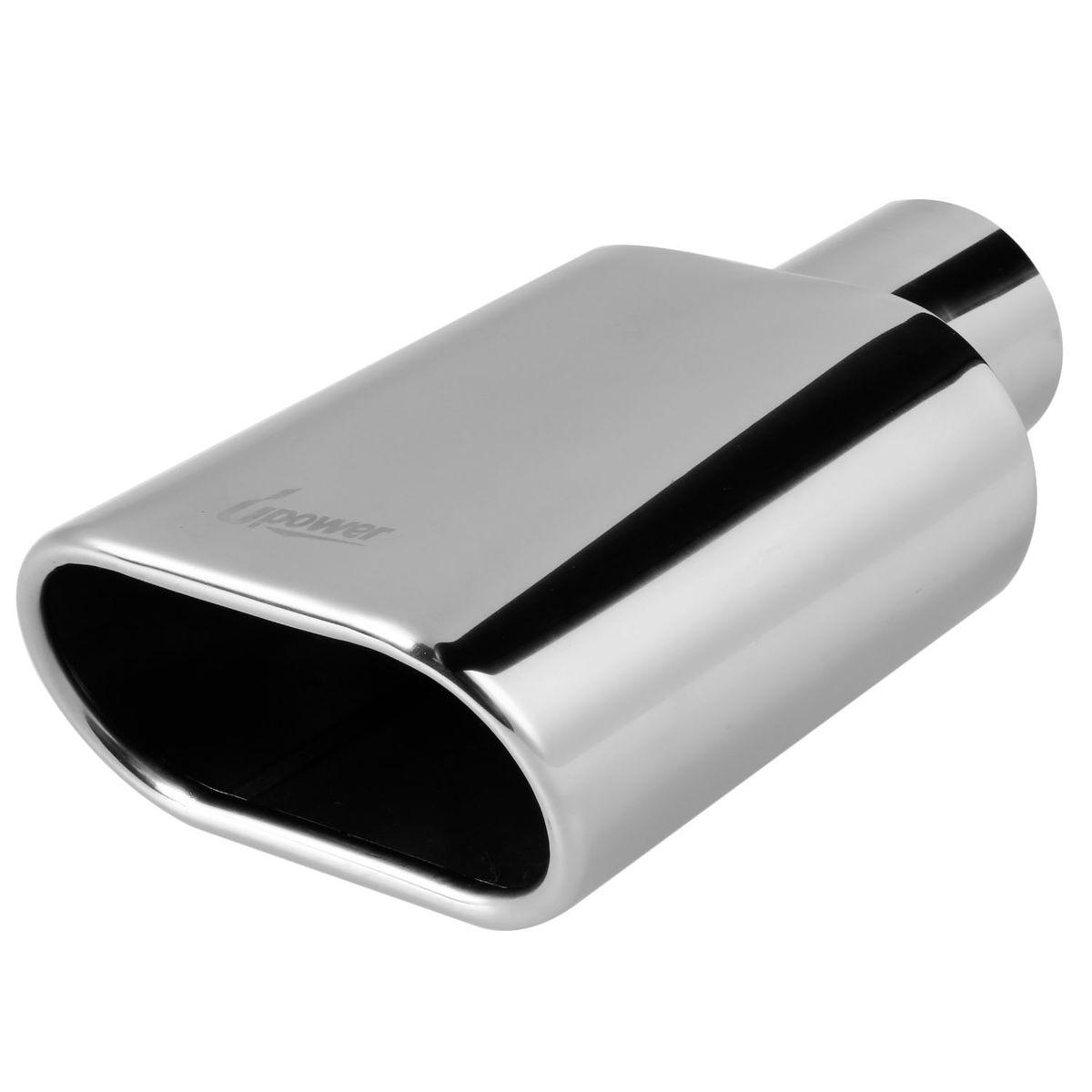 Car Truck Stainless Steel Square Exhaust Tip 2.5" Inlet 5.5 x 3" Outlet
