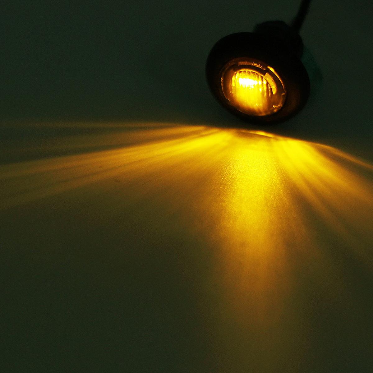 20x Amber Red 3 4 U0026quot Round Led Light Marker Clearance Lamp