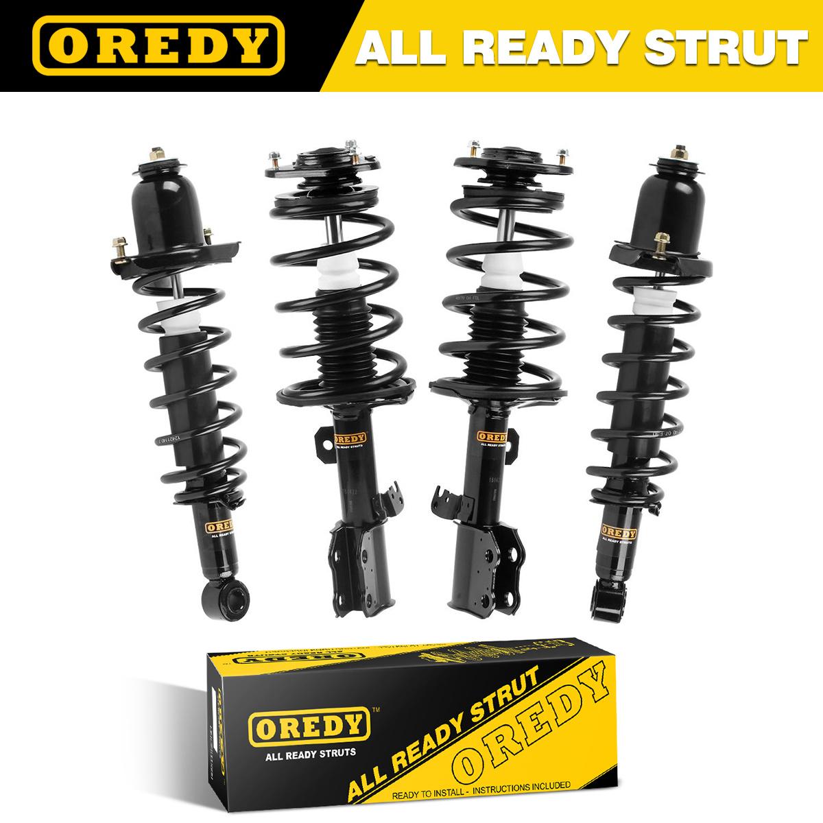 Front /& Rear Quick Complete Struts /& Coil Spring Assemblies Compatible with 2003-2008 Pontiac Vibe FWD Set of 4
