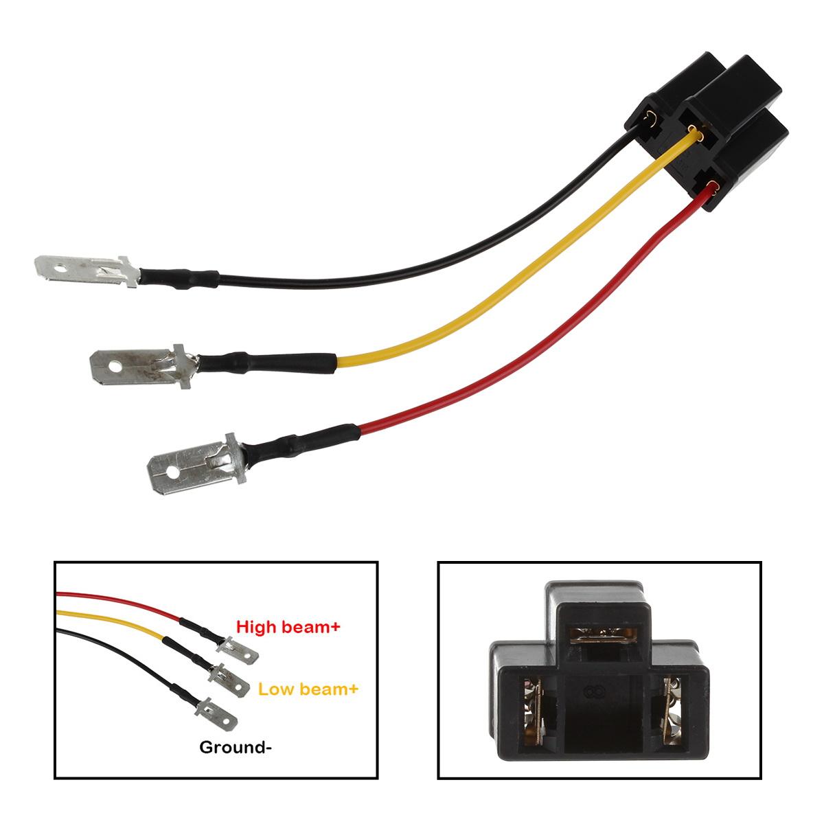 H4 9003 HB2 Adapter Headlights Harness Wire 1pc Sealed ... 9003 headlight wiring harness diagram 