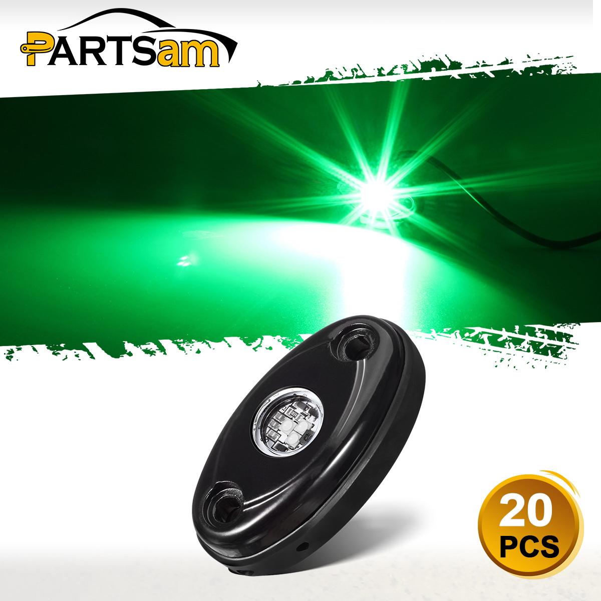 20 Green 9W LED Rock Light kit for JEEP Offroad Truck Under Body Trail Rig Light