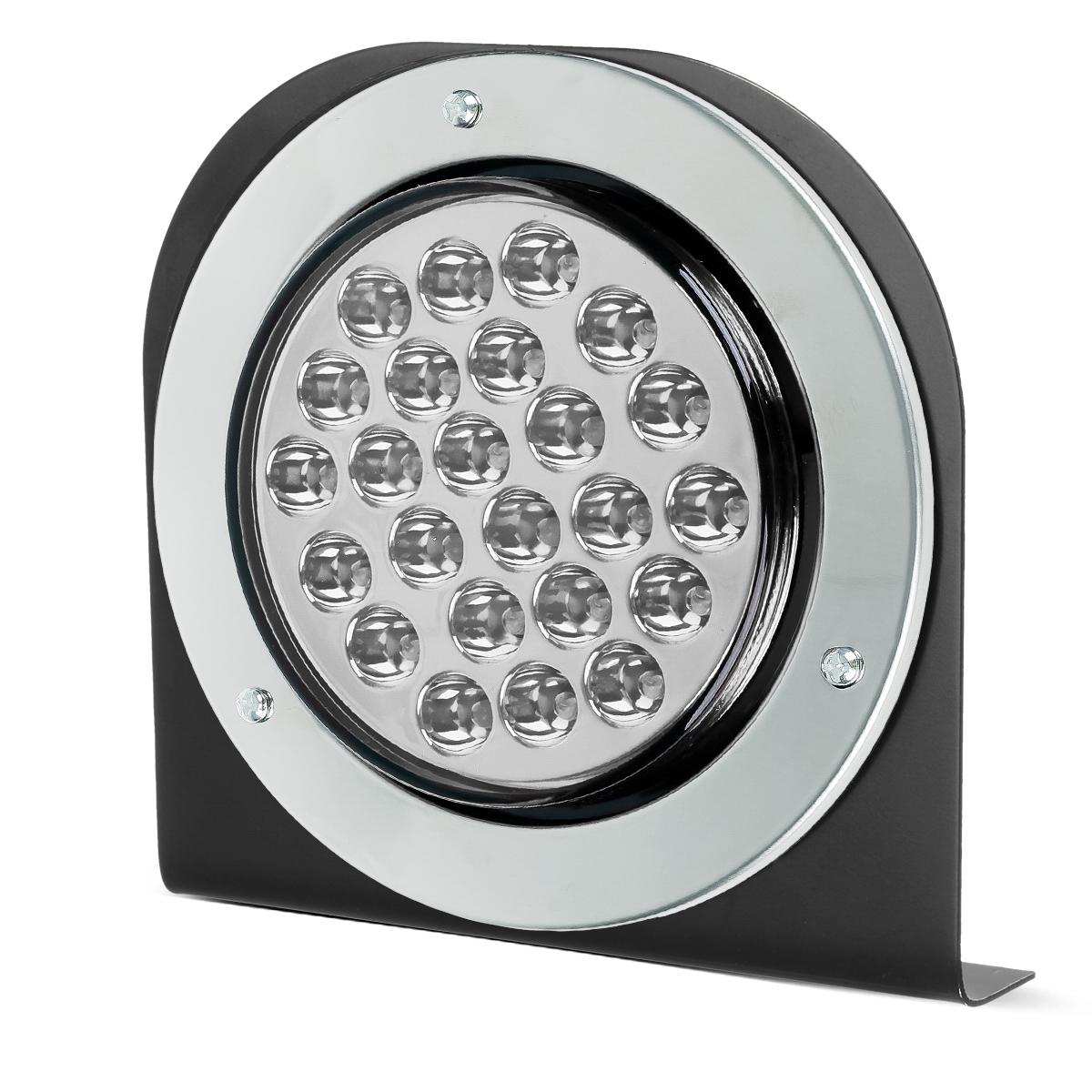 2x Rv Round Led Backup Reverse Fog Driving Running Marker