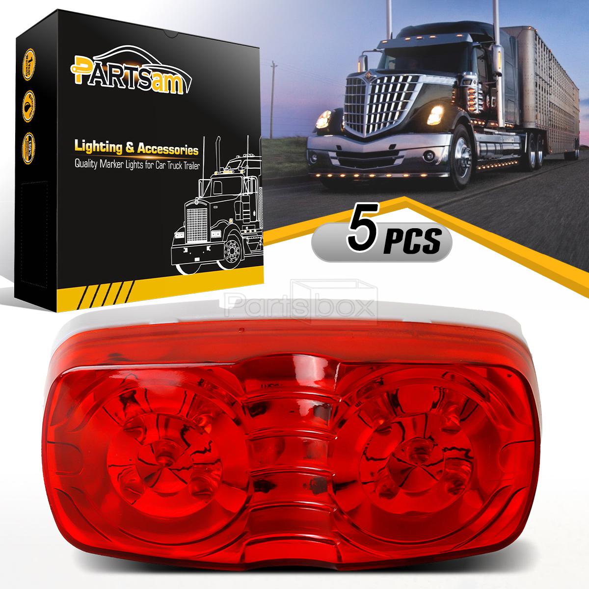10 Led Light 3 Diode Red 3//4/" Button Marker Light Clearance Light Dim /& Bright