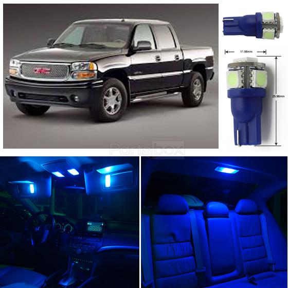 Details About 14x Blue Interior Lights Led Package Dome License Fit For 1999 2006 Gmc Sierra