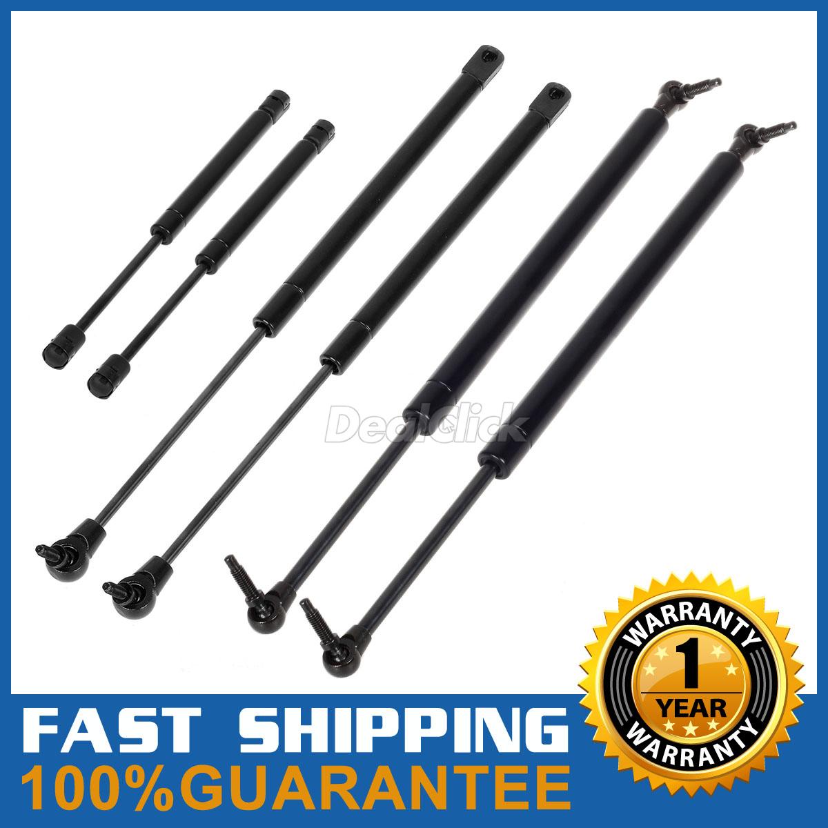 2 Hood 2 Liftgate 2 Window Lift Supports Struts For Jeep WJ Grand Cherokee 99-04