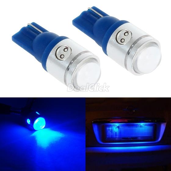 2x Ultra Blue 6 SMD T10 Wedge 168 194 2825 LED Bulb For License Plate Lights