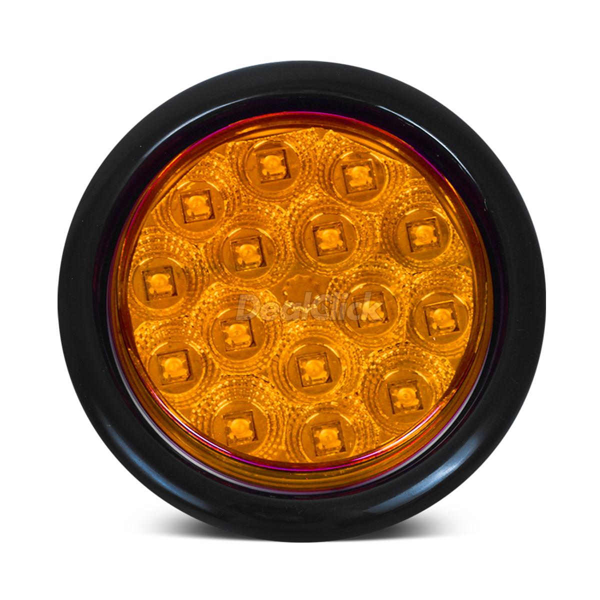 2 New 4 U0026quot Round 15 Led Stop Tail Turn Park Lights Flush