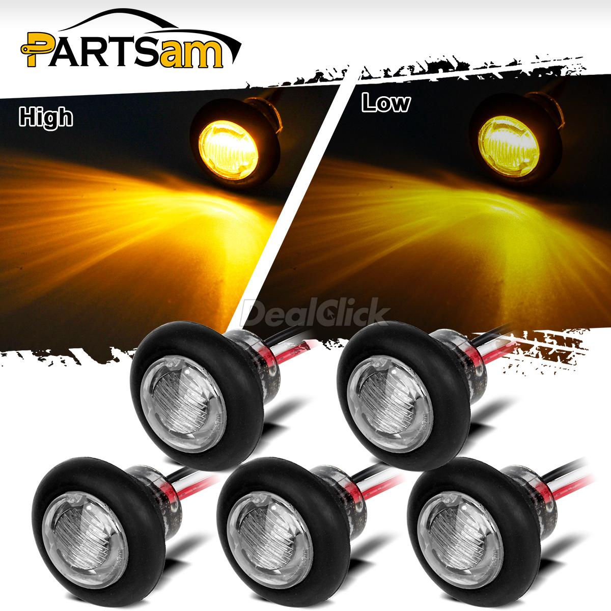 10 Led Light 3 Diode Red 3//4/" Button Marker Light Clearance Light Dim /& Bright