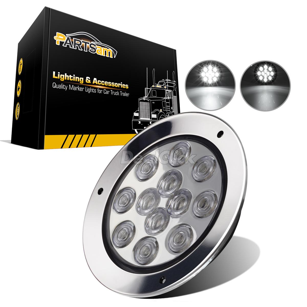 Universal 12 Creed Led White 4 U0026quot Round Backup Reverse