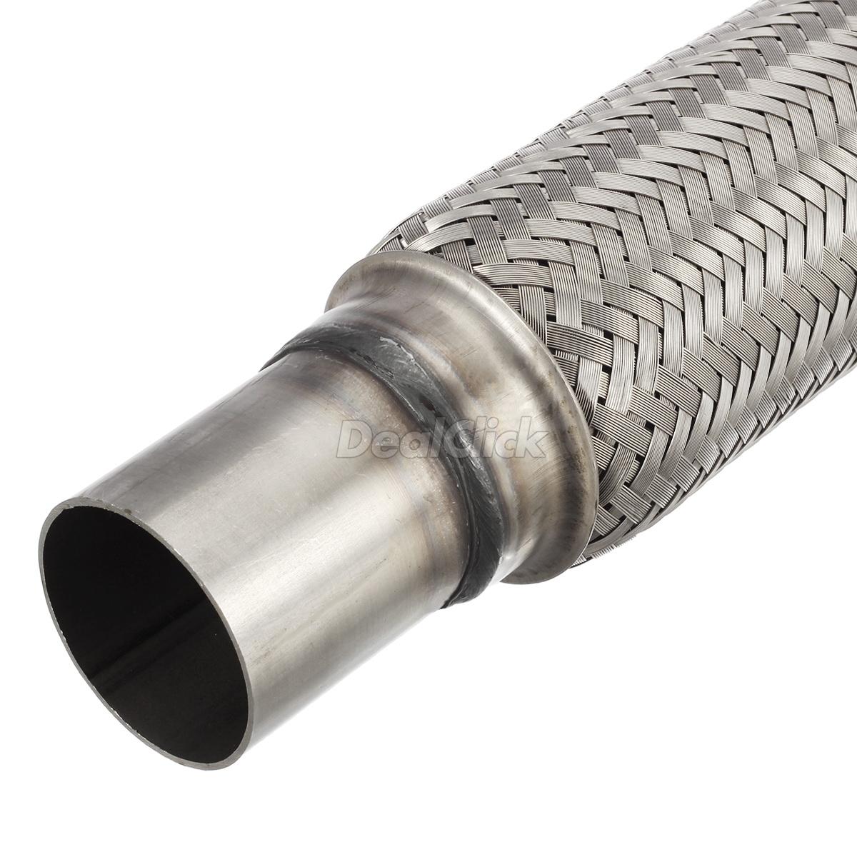 Auto Parts and Vehicles 1 3/4" ID Universal Braided Stainless Steel 1 3/4 Stainless Steel Exhaust Pipe