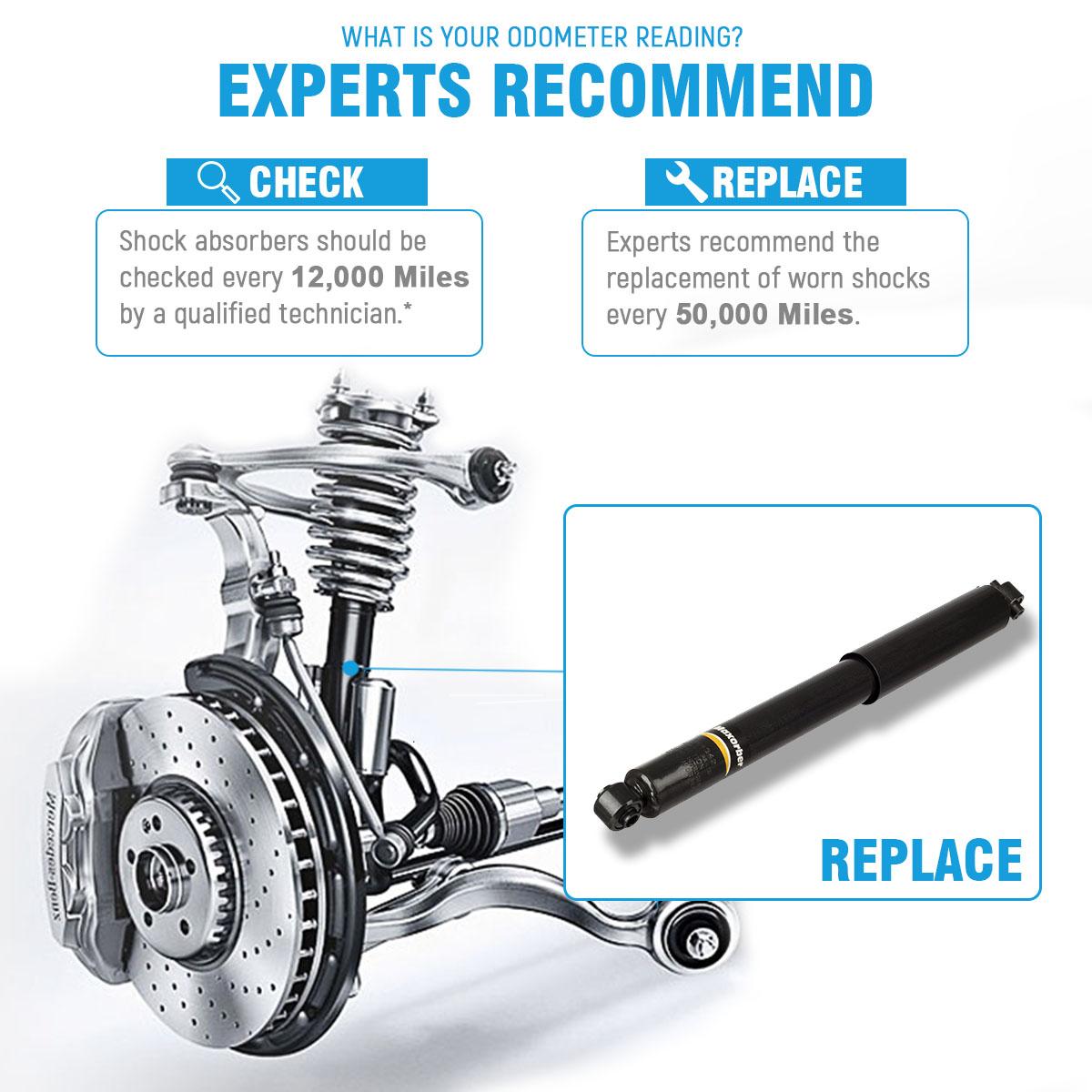 Maxorber Front Set Shocks Struts Absorber Compatible with Jeep Grand Cherokee 1994 1995 1996 1997 1998 1999 2000 2001 2002 2003 2004 Shock Absorber 344341 37161
