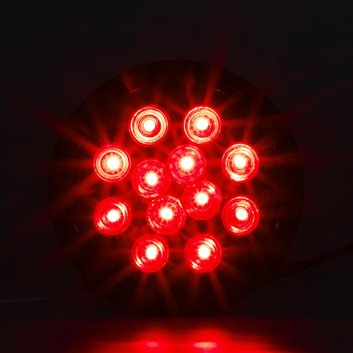 4 4 U0026quot Round Sealed Rubber Mount 12 Led Stop Turn Tail