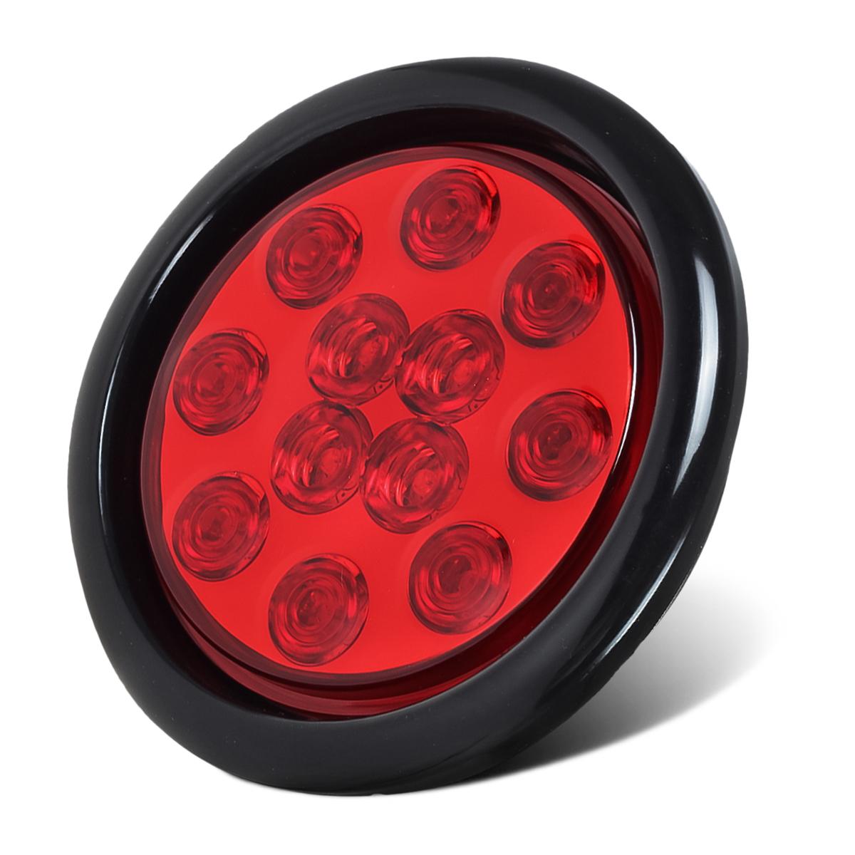 4 4 U0026quot Round Sealed Rubber Mount 12 Led Stop Turn Tail