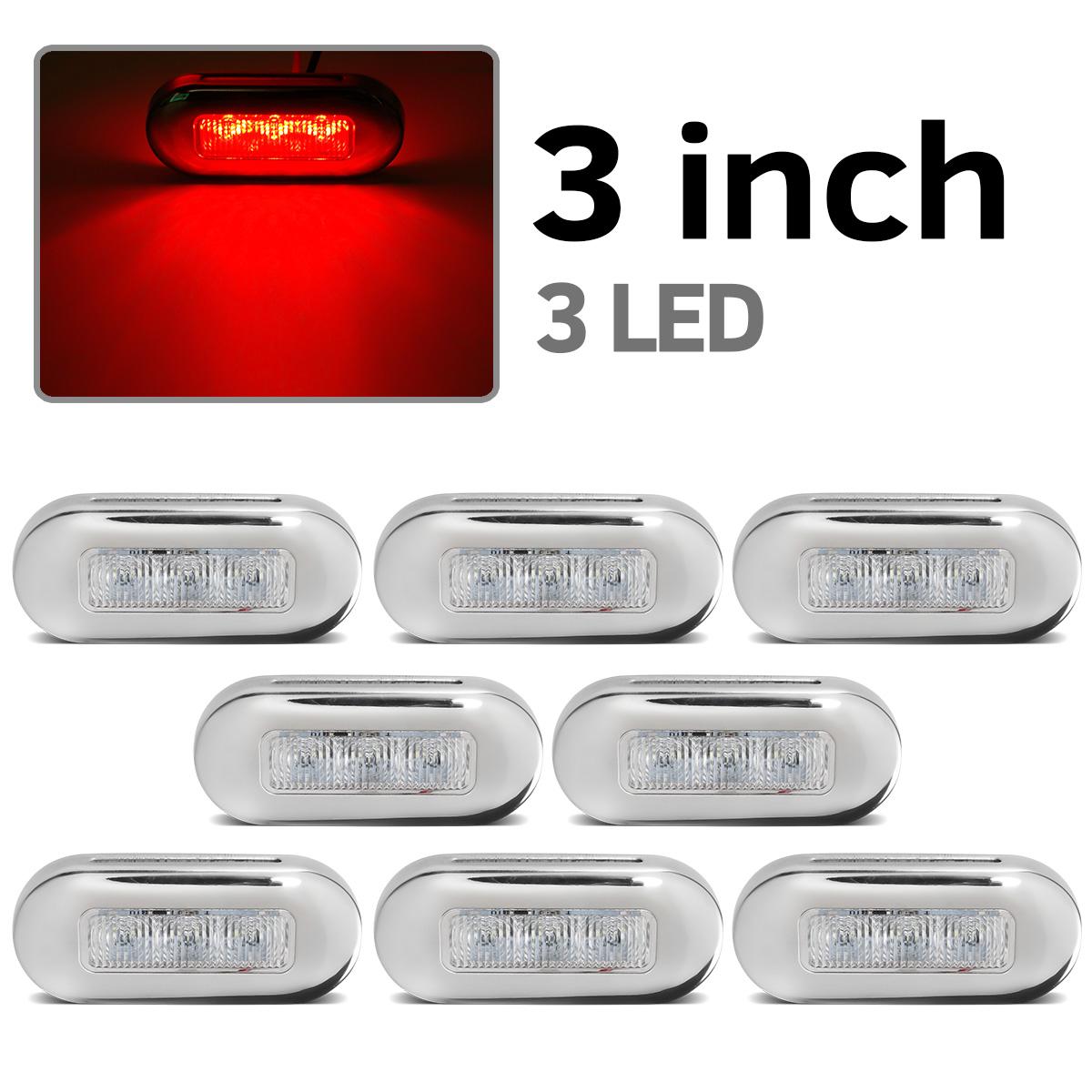 3" x 1.25" Highly Polished LED Courtesy Accent Utility Light Boat Clear/White 5