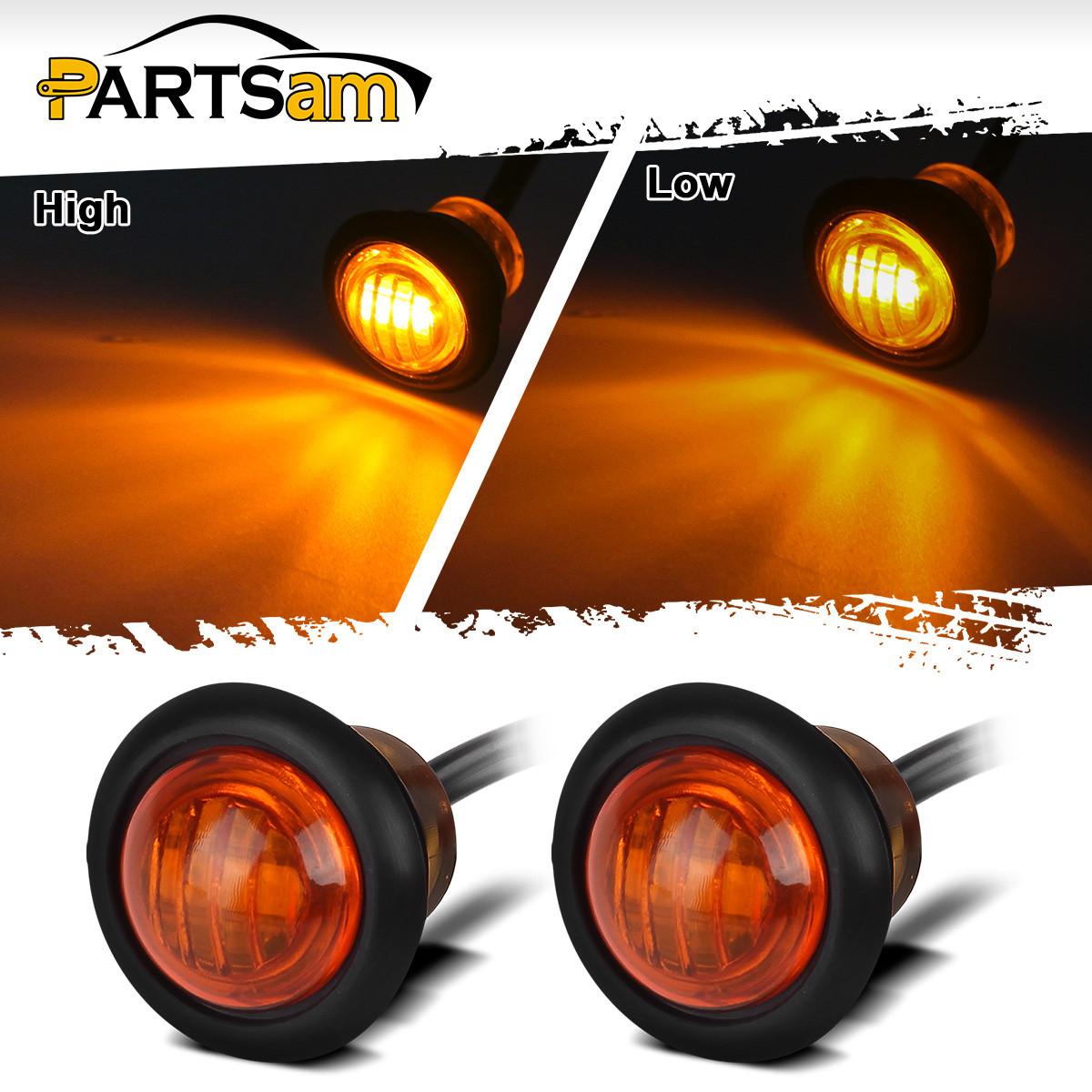 Details About Pair 3 4 Led Marker Clearance Light Turn Signal 3diode Amber Wire