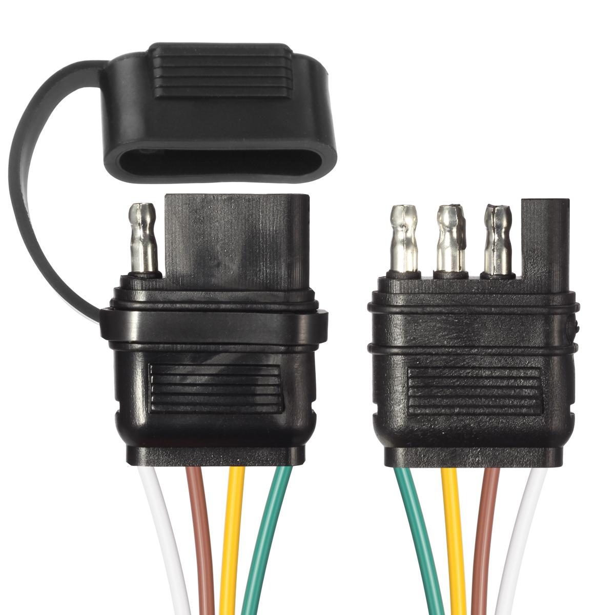 Trailer Light Wire Plug 32" 4 Way Flat 4 Pin 18 Gauge Universal Wiring Connector | eBay