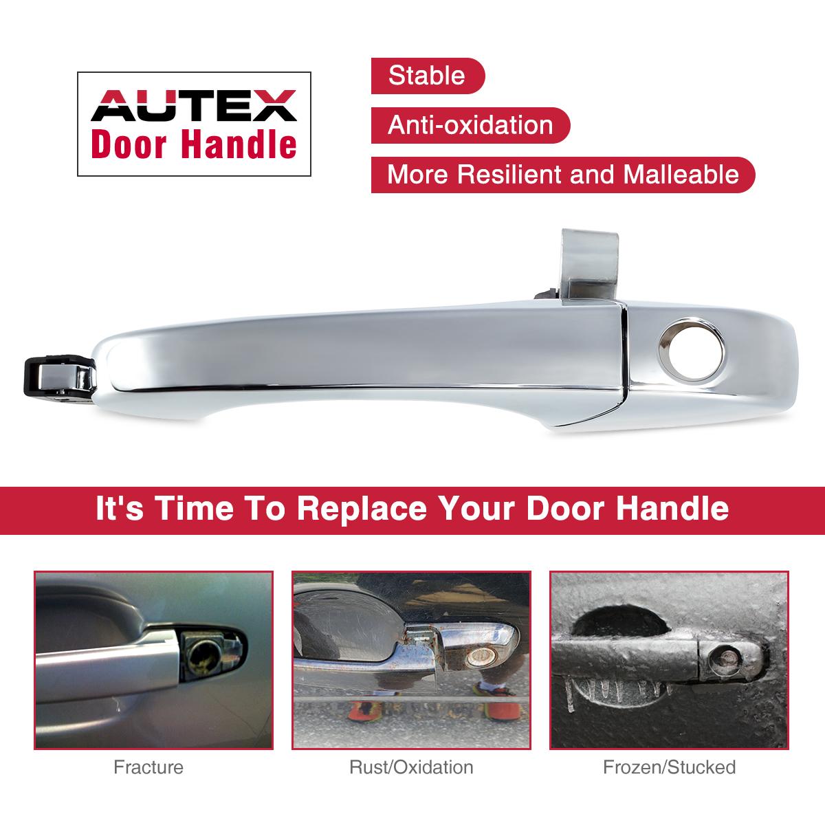Auto Parts Accessories 2x Chrome Exterior Rear Left Right Door
