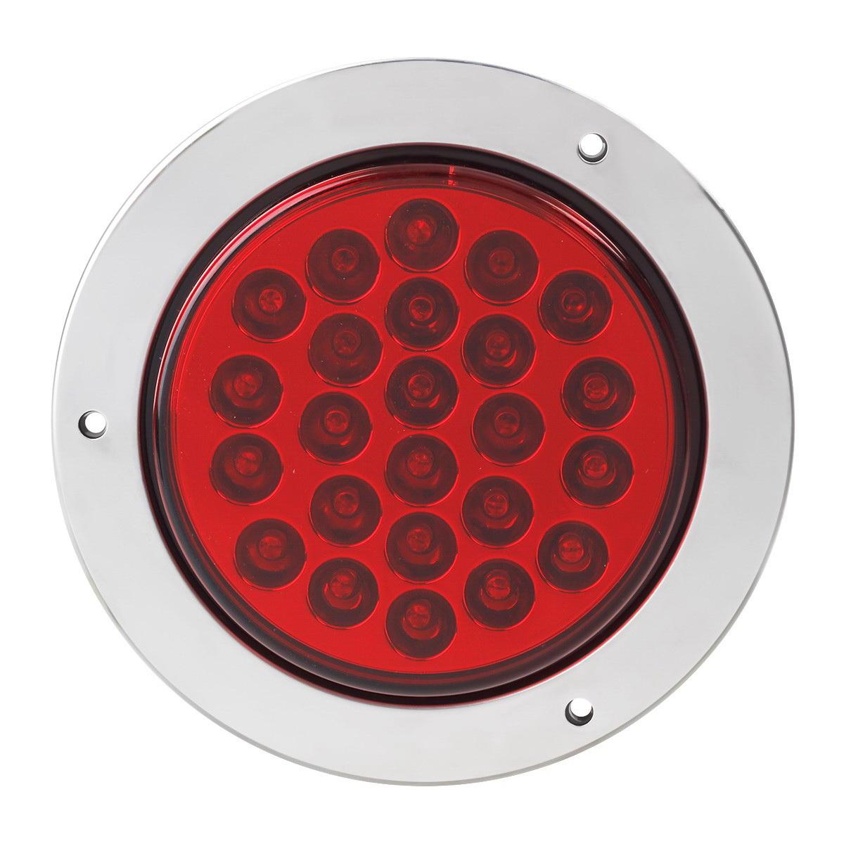 6pc 24 Led Red 4 U0026quot Round Tail Stop Turn And Brake Light W