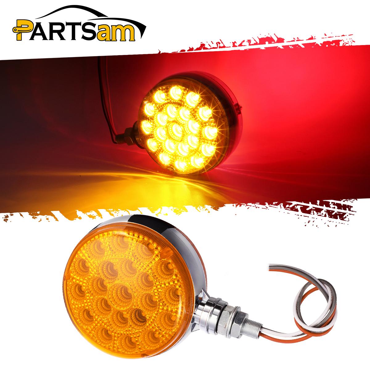 Led Truck Trailer Lights Kit 2Pcs Double Face Square Led Pedestal Fender Light 39 LED 2Pcs 6 Amber Sleeper Cab LED Side Marker//Turn Light 15 LED Replacement for Freightliner Century//Columbia