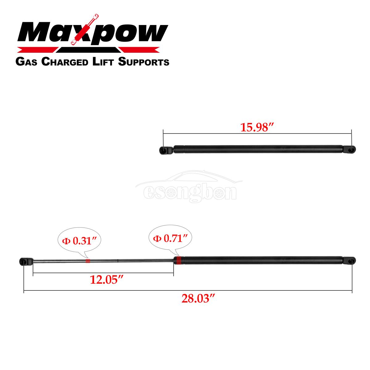 356354 SG326020 Hood Lift Support Prop Shock Damper Gas Spring Replacement Pair