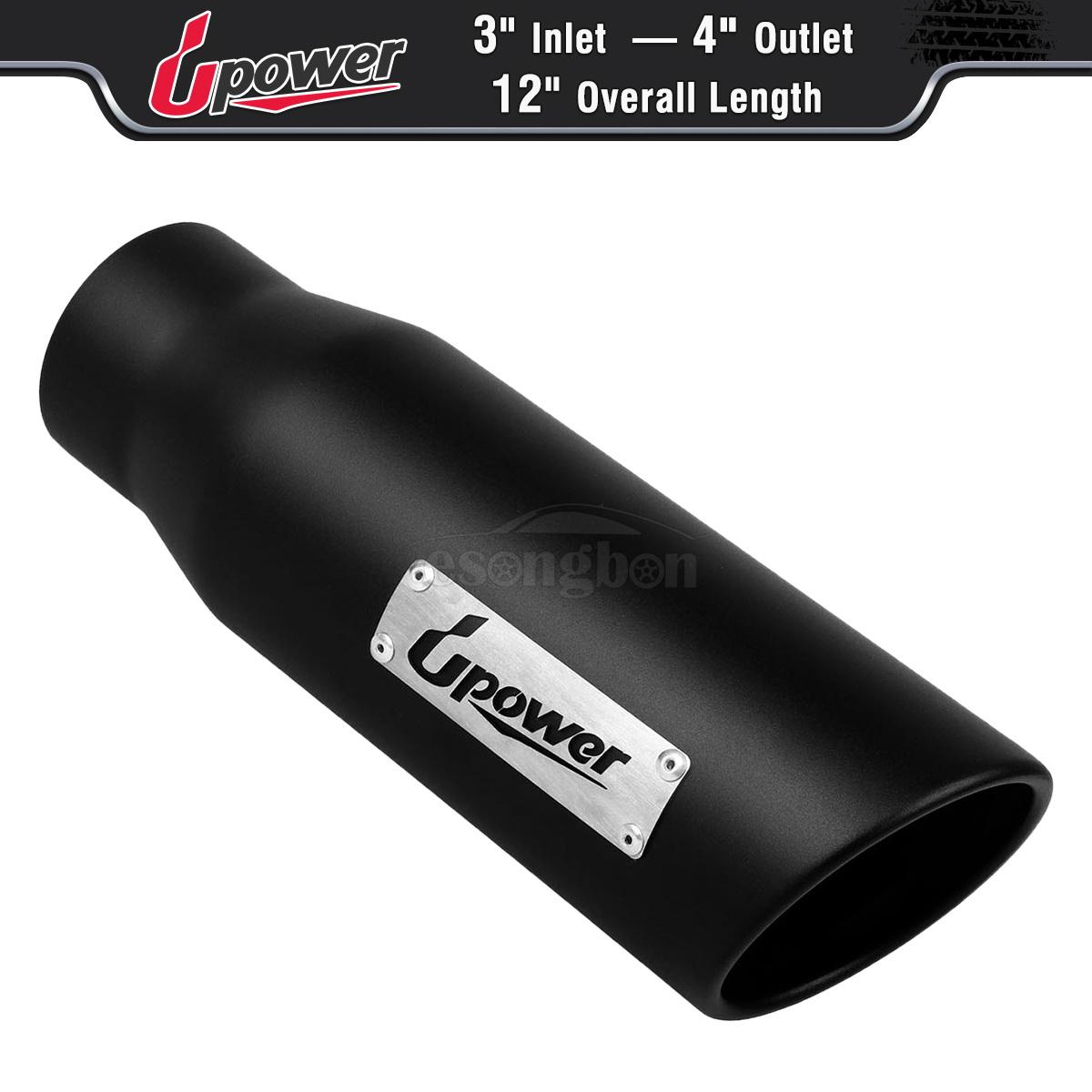 black exhaust tips 3 inlet 4 outlet