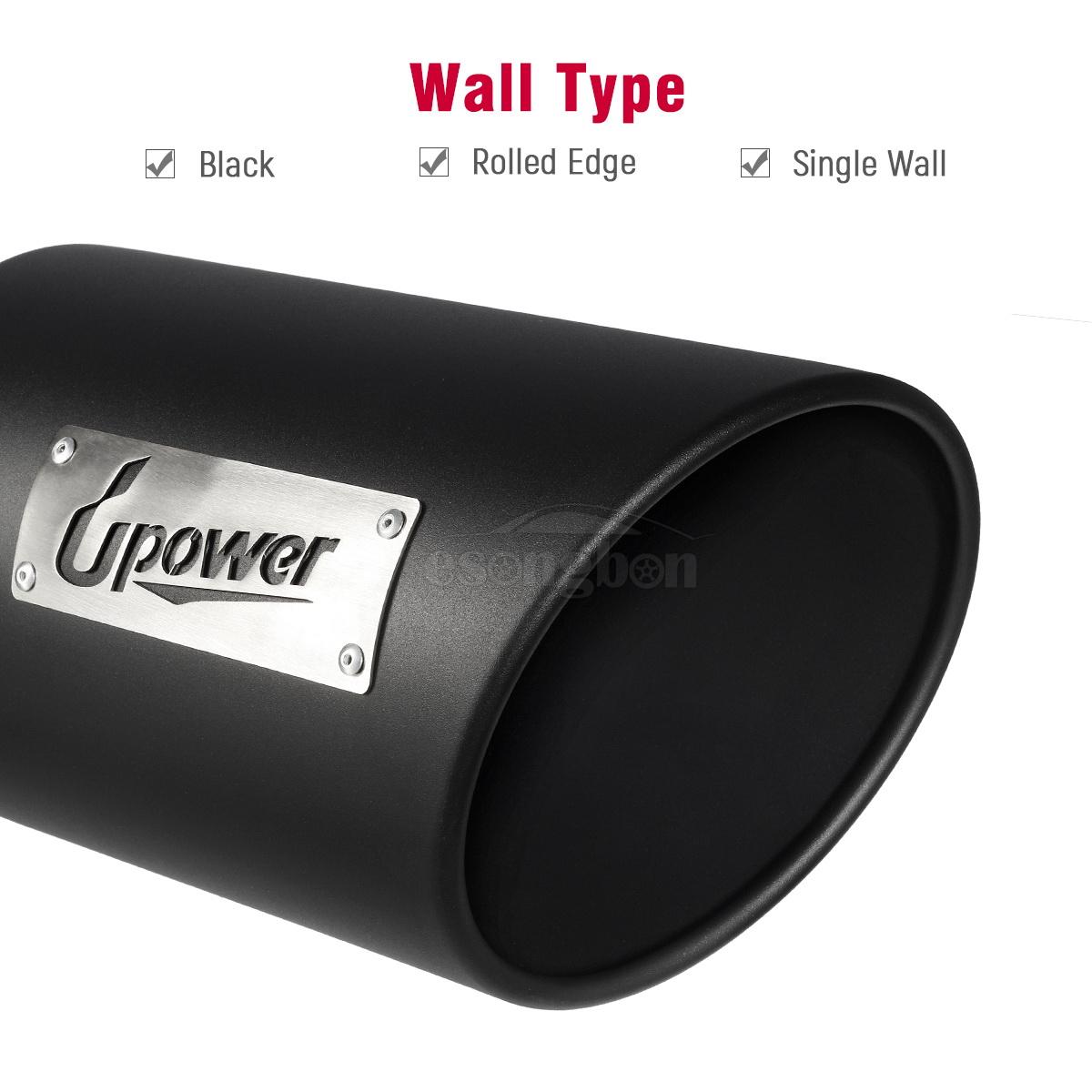black exhaust tips 3 inlet 4 outlet