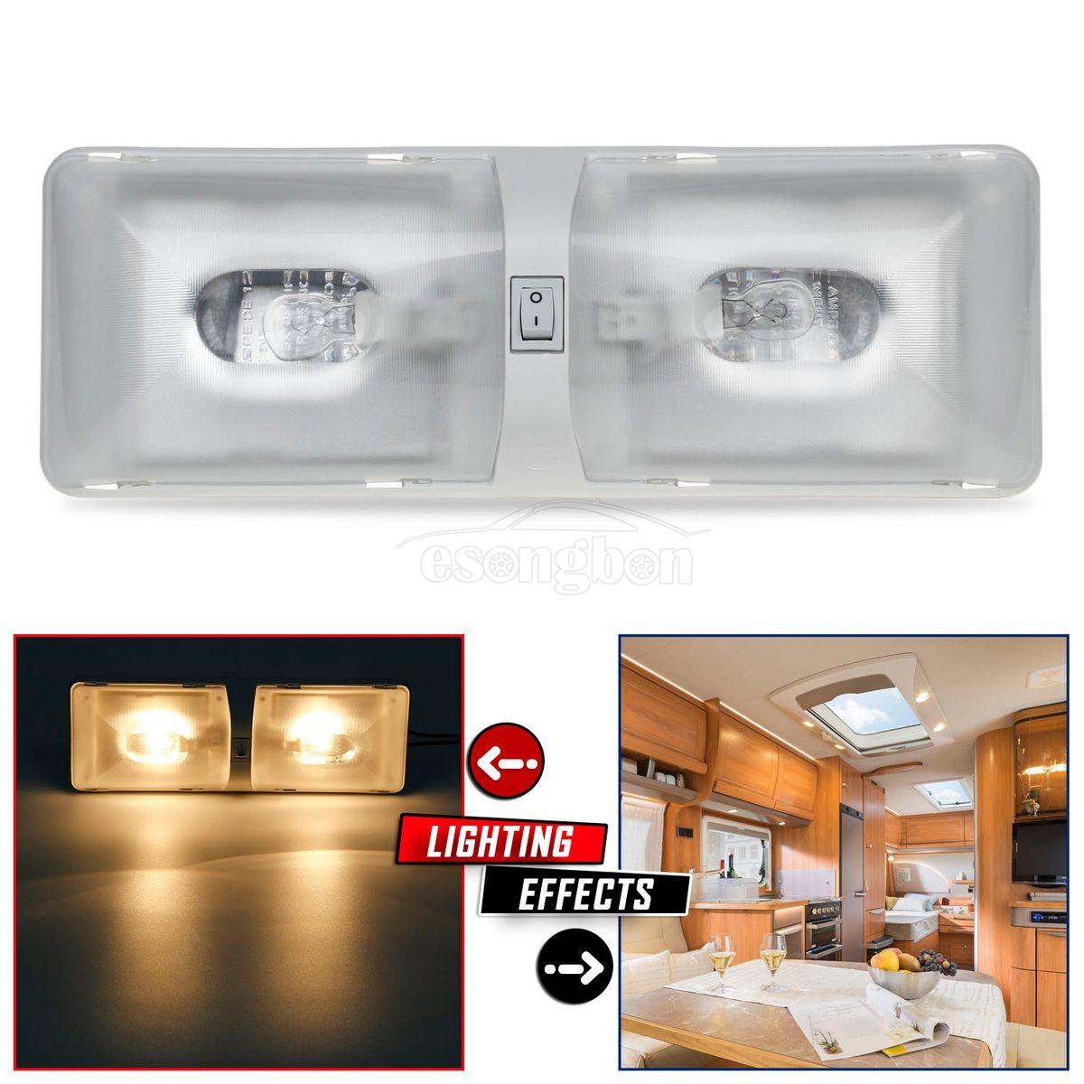 Led Rv Dome Ceiling Lights Camper Trailer Marine Boat Cargo