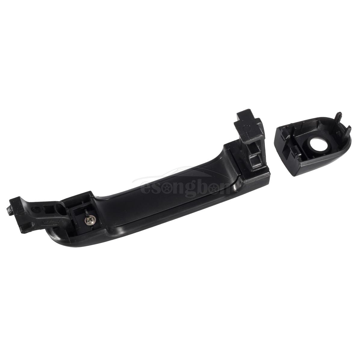 82363 Smooth Blk Exterior Front LH Door Handle W//KEY HOLE For 07-11 NISSAN VERSA