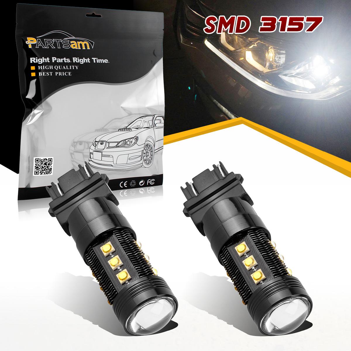2x75w High Power 1200 Lumen White LED Backup Reverse Light Bulbs 3156