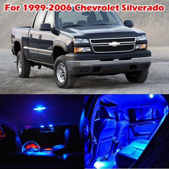 Details About 13 Pcs Blue Interior Led Bulbs Package Kit For Chevrolet Silverado 1999 2006