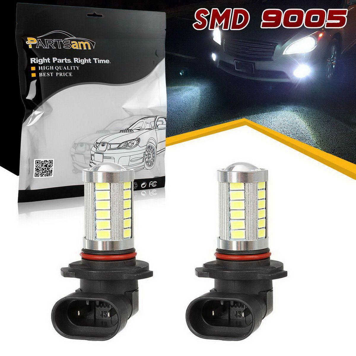 A Pair 9005 HB3 LED Fog Driving Light Bulb DRL 6000K for Chevrolet Ford GMC