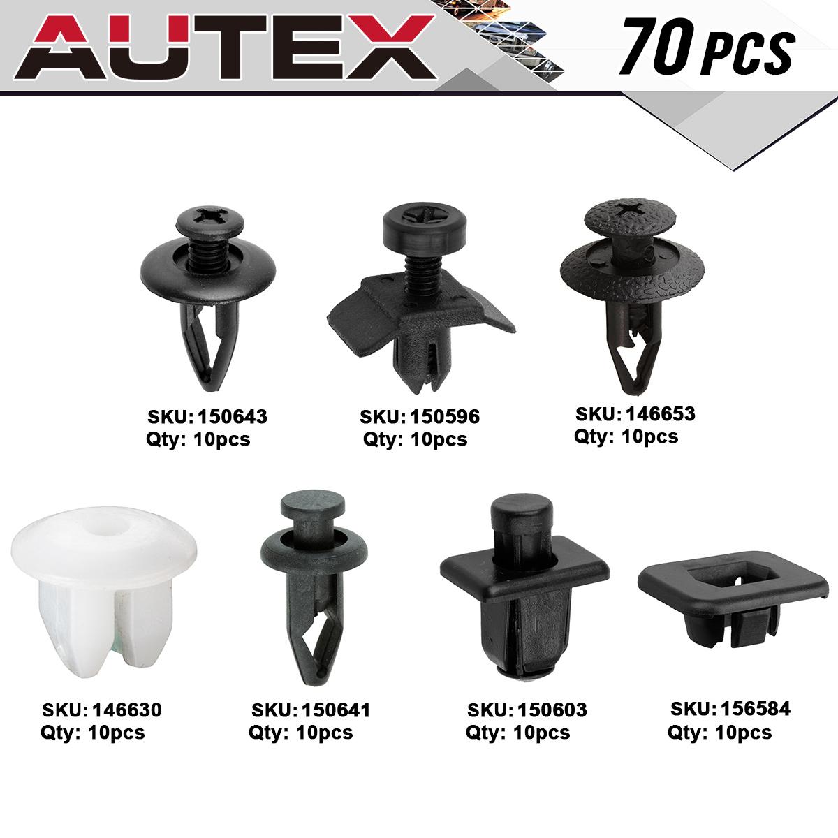 70x Clip Bumper Retainer Rivet Assortment Kit for 2002-2006 Chevrolet Avalanche
