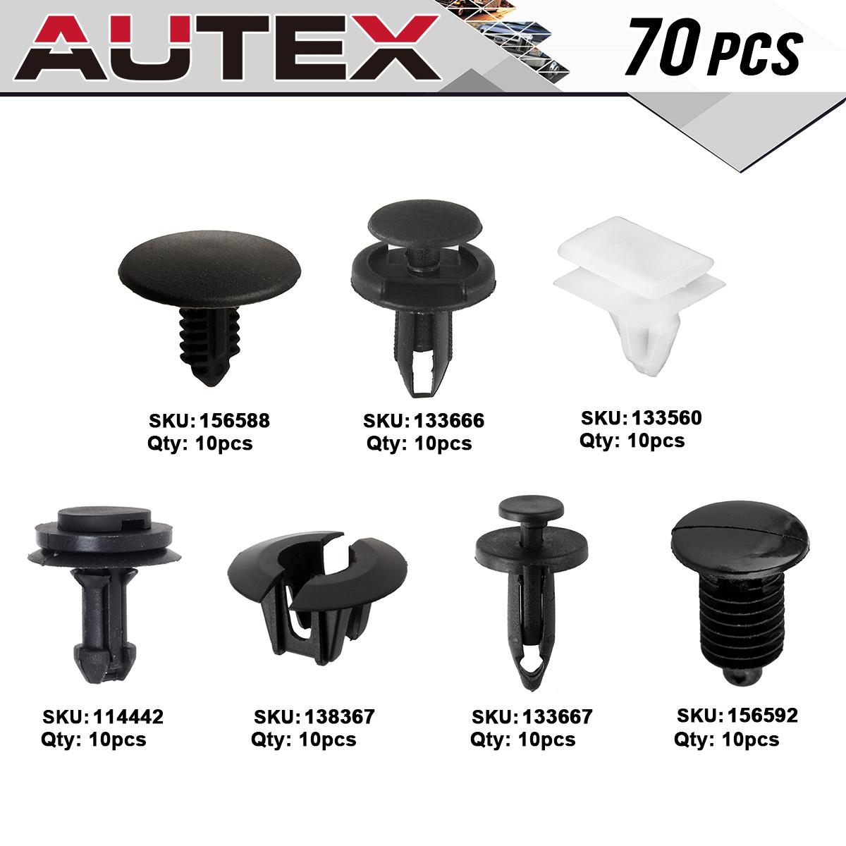 70x Clip Bumper Retainer Rivet Assortment Kit for 2002-2006 Chevrolet Avalanche